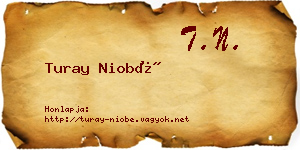 Turay Niobé névjegykártya